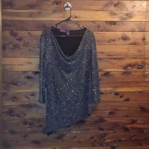 Women's plus size 2x sparkly black top